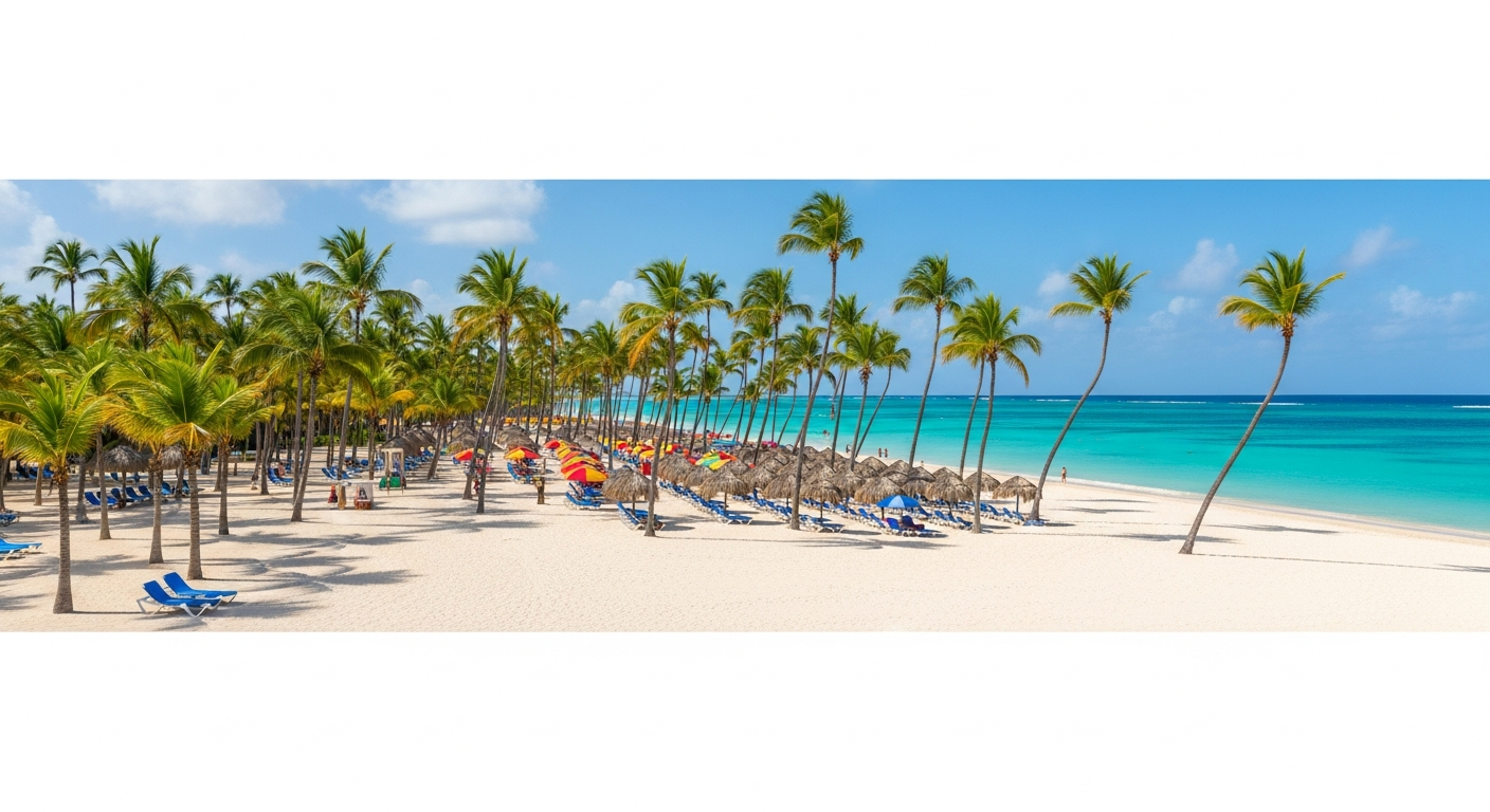 Bavaro Beach Punta Cana Dominican Republic pristine white sand turquoise Caribbean water